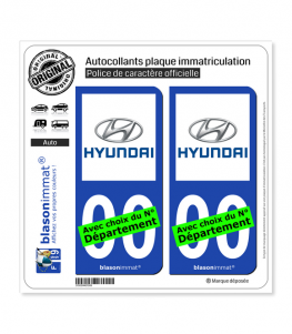 Hyundai | Autocollant plaque immatriculation