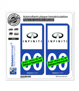 Infiniti | Autocollant plaque immatriculation