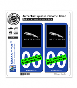 Jaguar | Autocollant plaque immatriculation