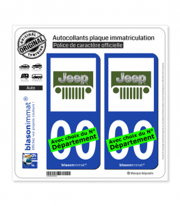 Jeep | Autocollant plaque immatriculation