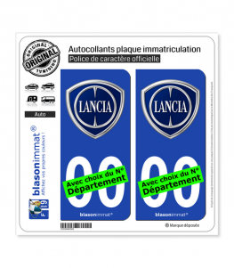 Lancia | Autocollant plaque immatriculation