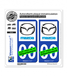 Mazda | Autocollant plaque immatriculation