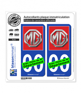MG Motor | Autocollant plaque immatriculation