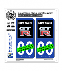 Nissan - GTR | Autocollant plaque immatriculation