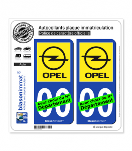 Opel | Autocollant plaque immatriculation