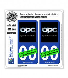 Opel Performance Center | Autocollant plaque immatriculation