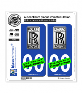 Rolls-Royce - Macaron | Autocollant plaque immatriculation