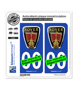 Rover | Autocollant plaque immatriculation