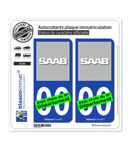 SAAB | Autocollant plaque immatriculation