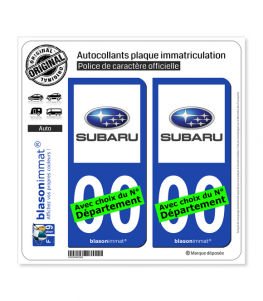 Subaru | Autocollant plaque immatriculation