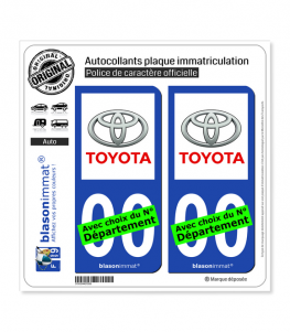 Toyota | Autocollant plaque immatriculation
