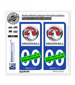 Vauxhall | Autocollant plaque immatriculation