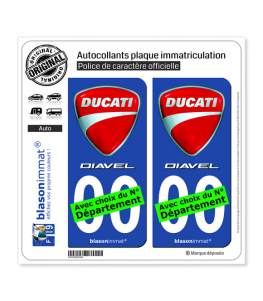 Ducati - Diavel | Autocollant plaque immatriculation