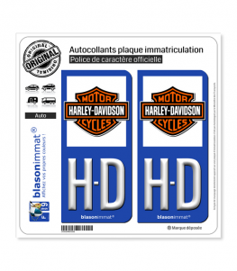 HD Harley-Davidson - Blason | Autocollant plaque immatriculation