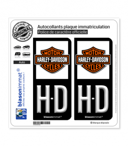 HD Harley-Davidson - Blason | Autocollant plaque immatriculation