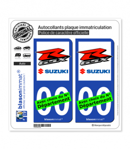 Suzuki - GSXR | Autocollant plaque immatriculation