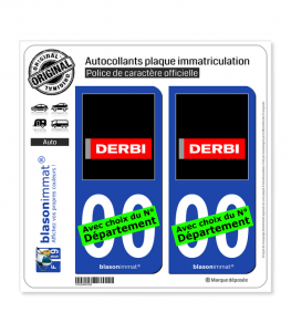 Derbi | Autocollant plaque immatriculation