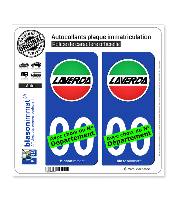 Laverda - Macaron | Autocollant plaque immatriculation