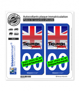 Triumph - Tiger | Autocollant plaque immatriculation