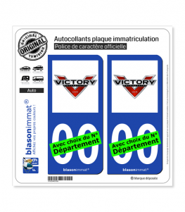 Victory | Autocollant plaque immatriculation