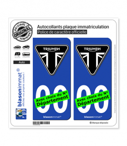Triumph - Triangle | Autocollant plaque immatriculation