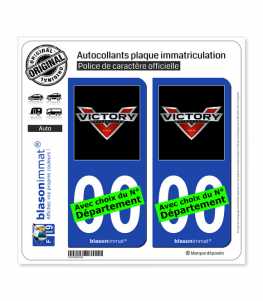 Victory - Black | Autocollant plaque immatriculation