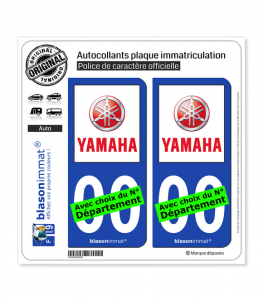 Yamaha | Autocollant plaque immatriculation
