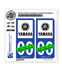 Yamaha - Black | Autocollant plaque immatriculation