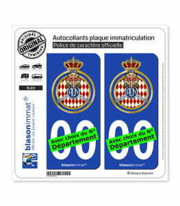 Automobile Club de Monaco - Blason | Autocollant plaque immatriculation