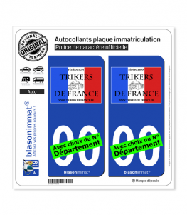Fédération Trickers de France | Autocollant plaque immatriculation