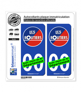 Les Routiers | Autocollant plaque immatriculation