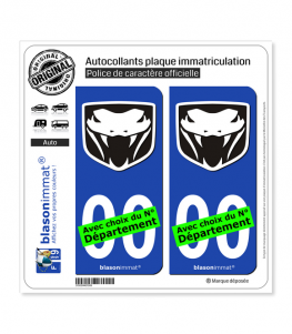 Viper Fangs | Autocollant plaque immatriculation