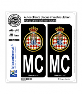 MC Automobile Club de Monaco - Blason | Autocollant plaque immatriculation