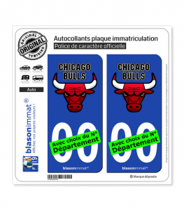 Bulls de Chicago - Basket-ball II | Autocollant plaque immatriculation