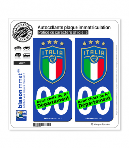 La Squadra Azzurra - Blason | Autocollant plaque immatriculation