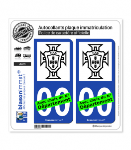 Selecção - FPF N&B | Autocollant plaque immatriculation