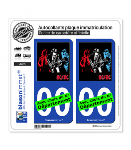 AC-DC | Autocollant plaque immatriculation