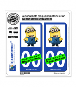 Minion| Autocollant plaque immatriculation