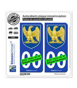 Napoléon 1er - Blason | Autocollant plaque immatriculation