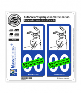 Shrek - Ane  Coloriage | Autocollant plaque immatriculation