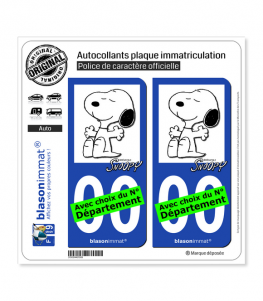 Snoopy’s | Autocollant plaque immatriculation