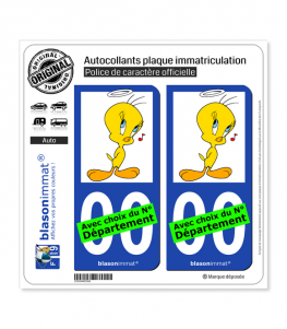 Titi | Autocollant plaque immatriculation