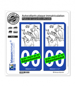 Spirit et Chouette | Autocollant plaque immatriculation