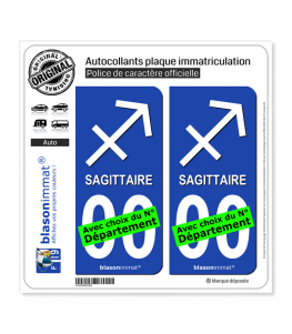 Sagittaire - Symbole | Autocollant plaque immatriculation