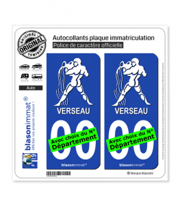 Verseau - Emblème | Autocollant plaque immatriculation