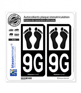 9G Pieds-Noirs | Autocollant plaque immatriculation