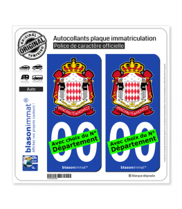 Monaco - Carabiniers du Prince | Autocollant plaque immatriculation