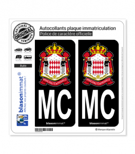 MC Monaco - Carabiniers du Prince | Autocollant plaque immatriculation