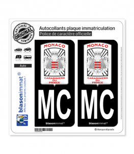 MC Monaco - Garde Monégasque | Autocollant plaque immatriculation