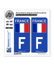 F France - Drapeau (Côté droit) | Autocollant plaque immatriculation